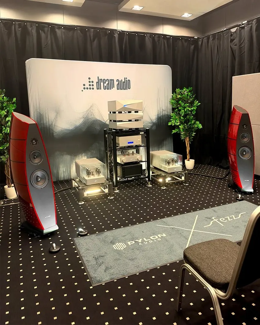 DreamAudio 展間,Pylon Audio 喇叭搭配 Fezz 擴大機